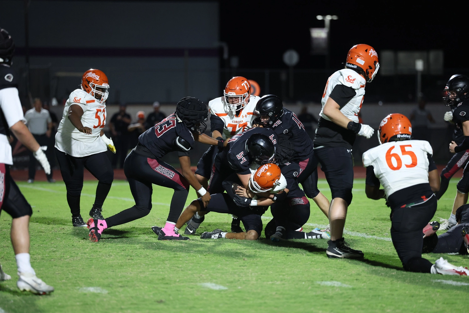 DRHS Football gang tackle