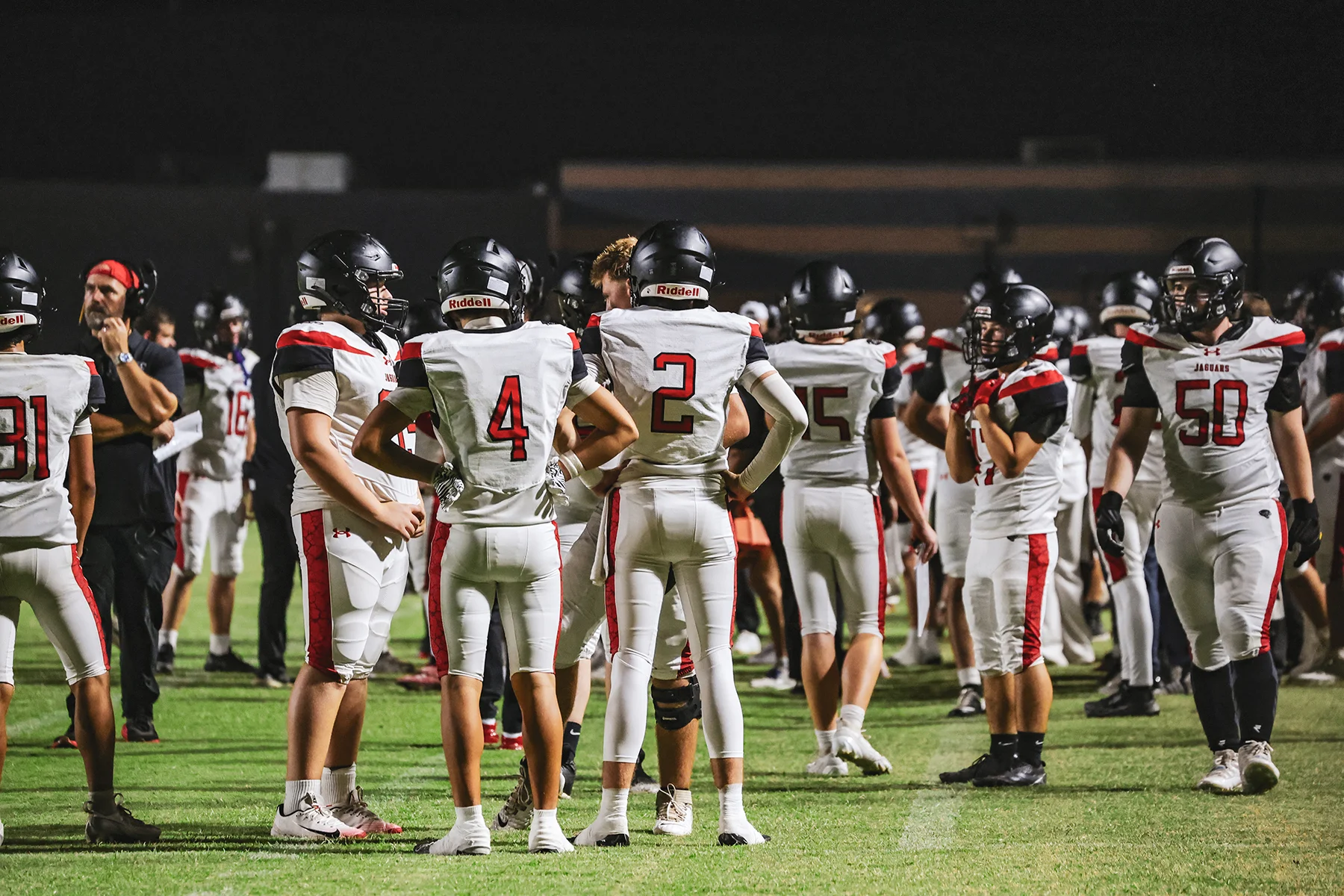 DRHS sidelines during halftime