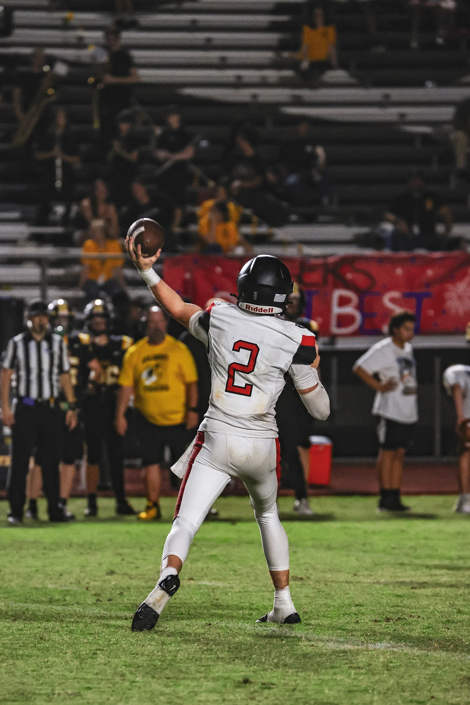 QB throwing the ball down field