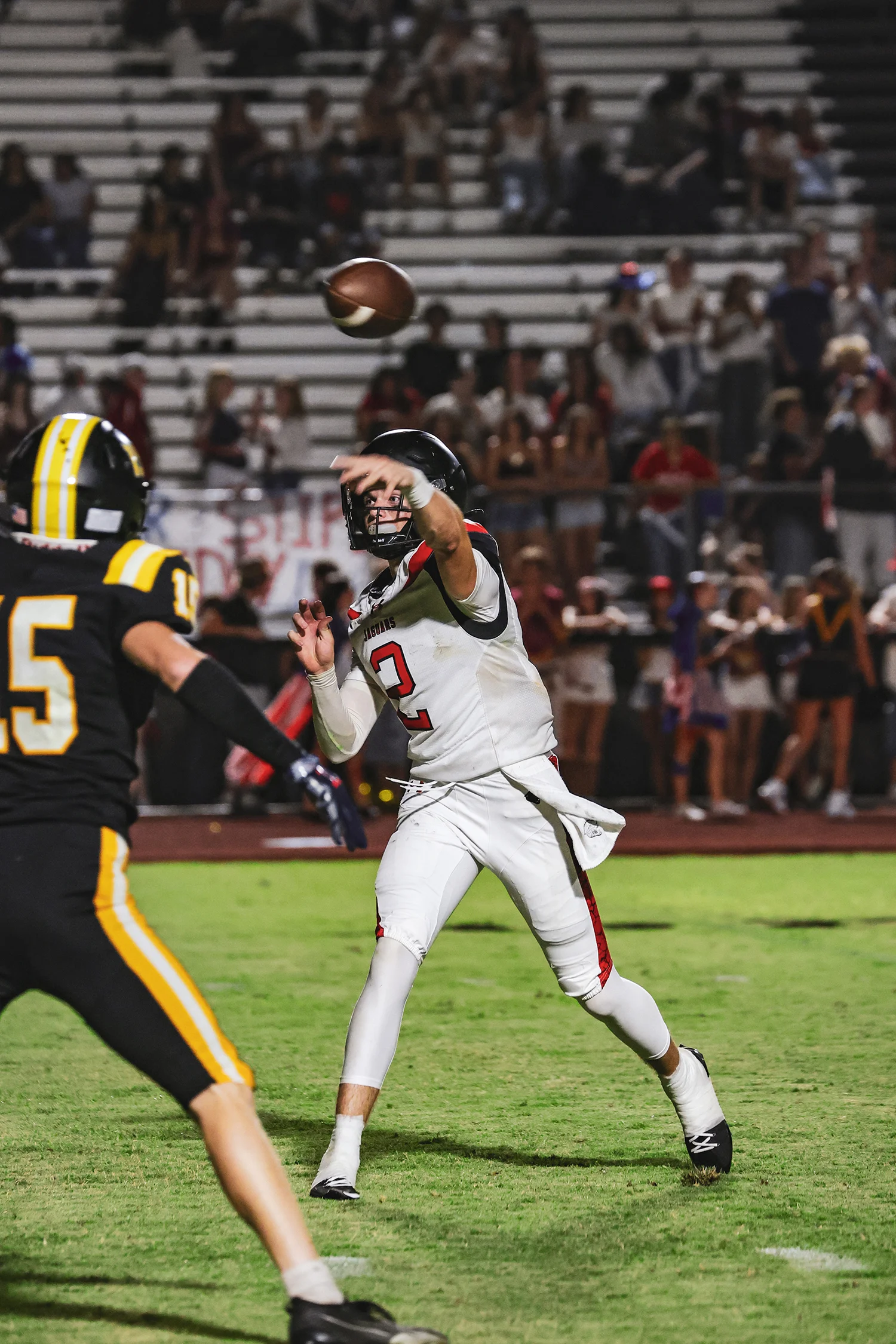 QB throwing the ball down field