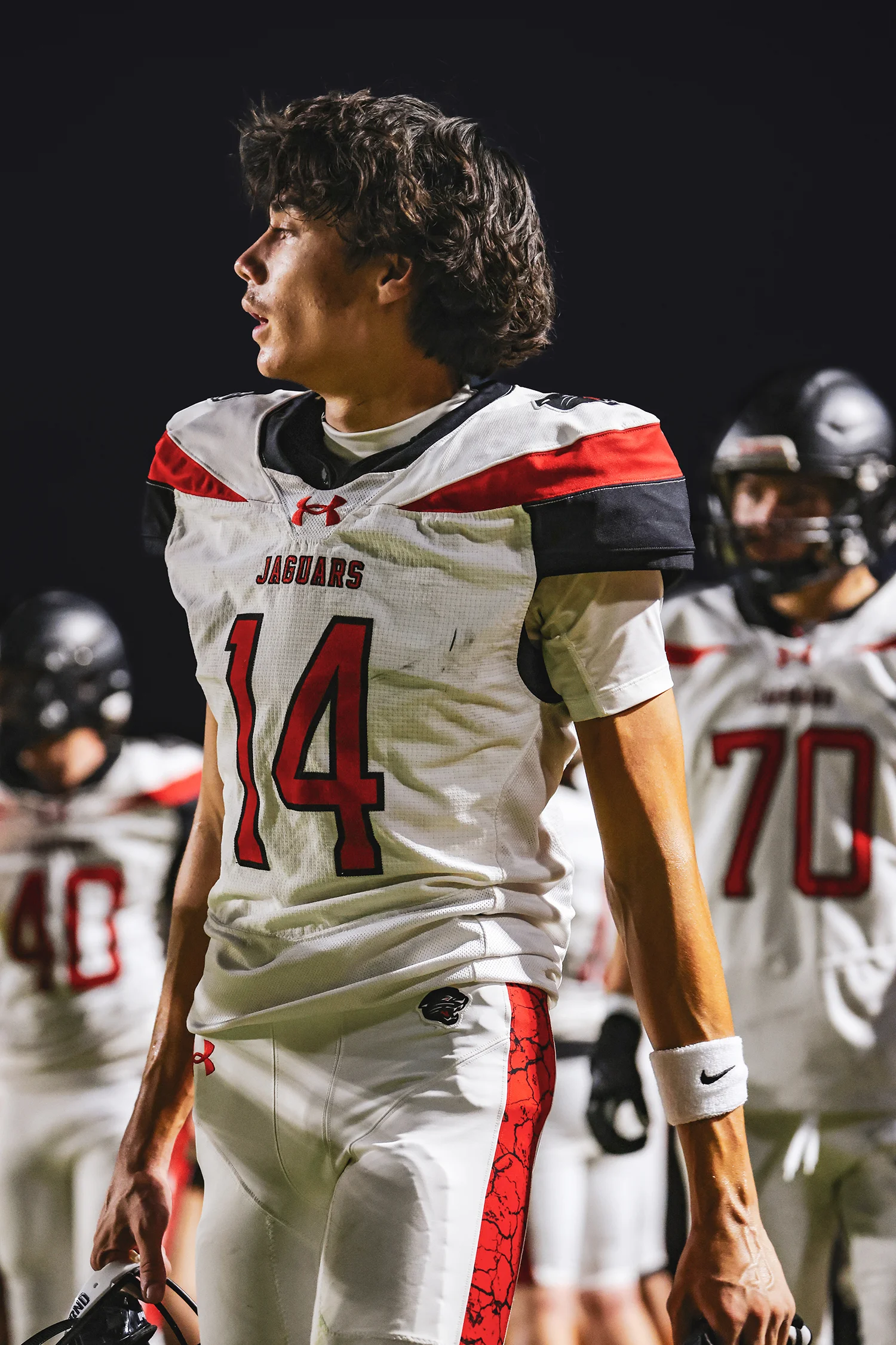 Player watching from the sidelines