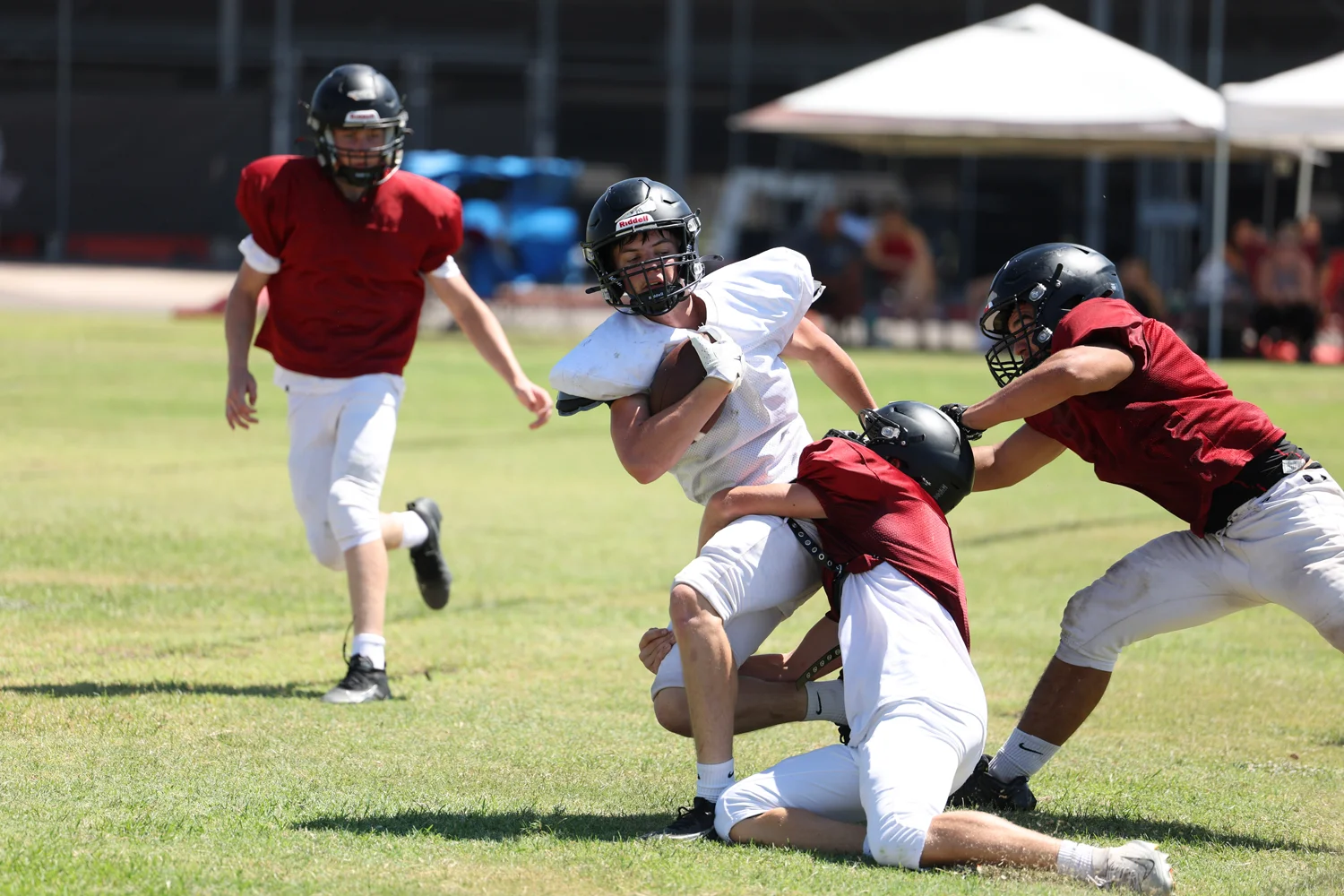 DB making the tackle