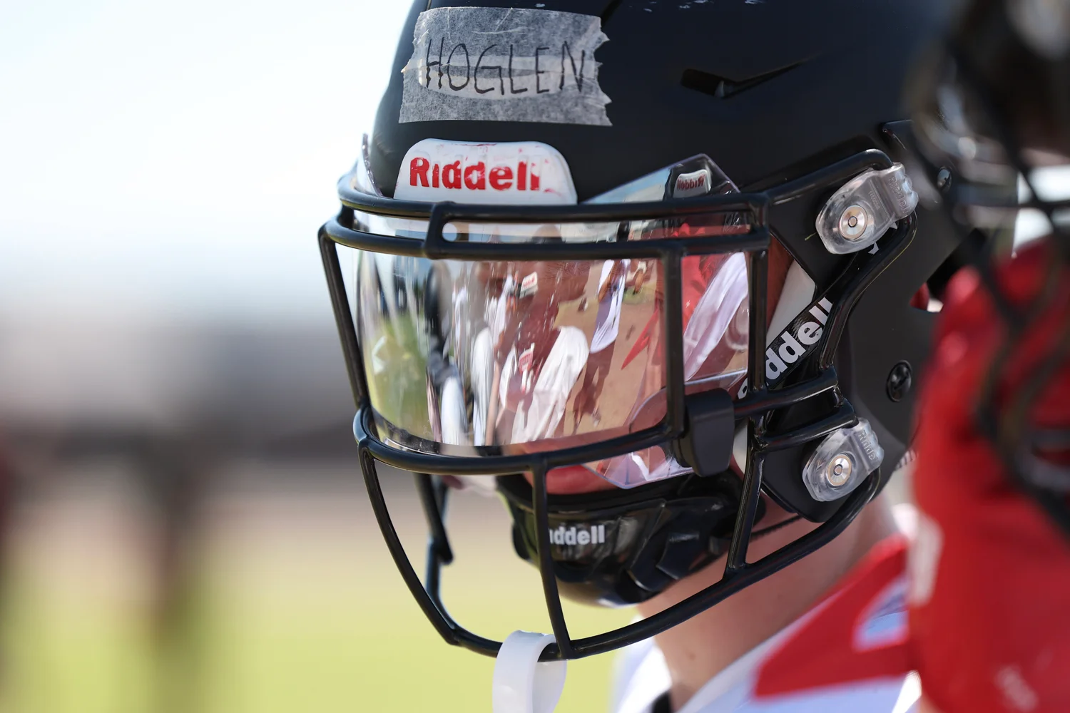 Mirror on a visor