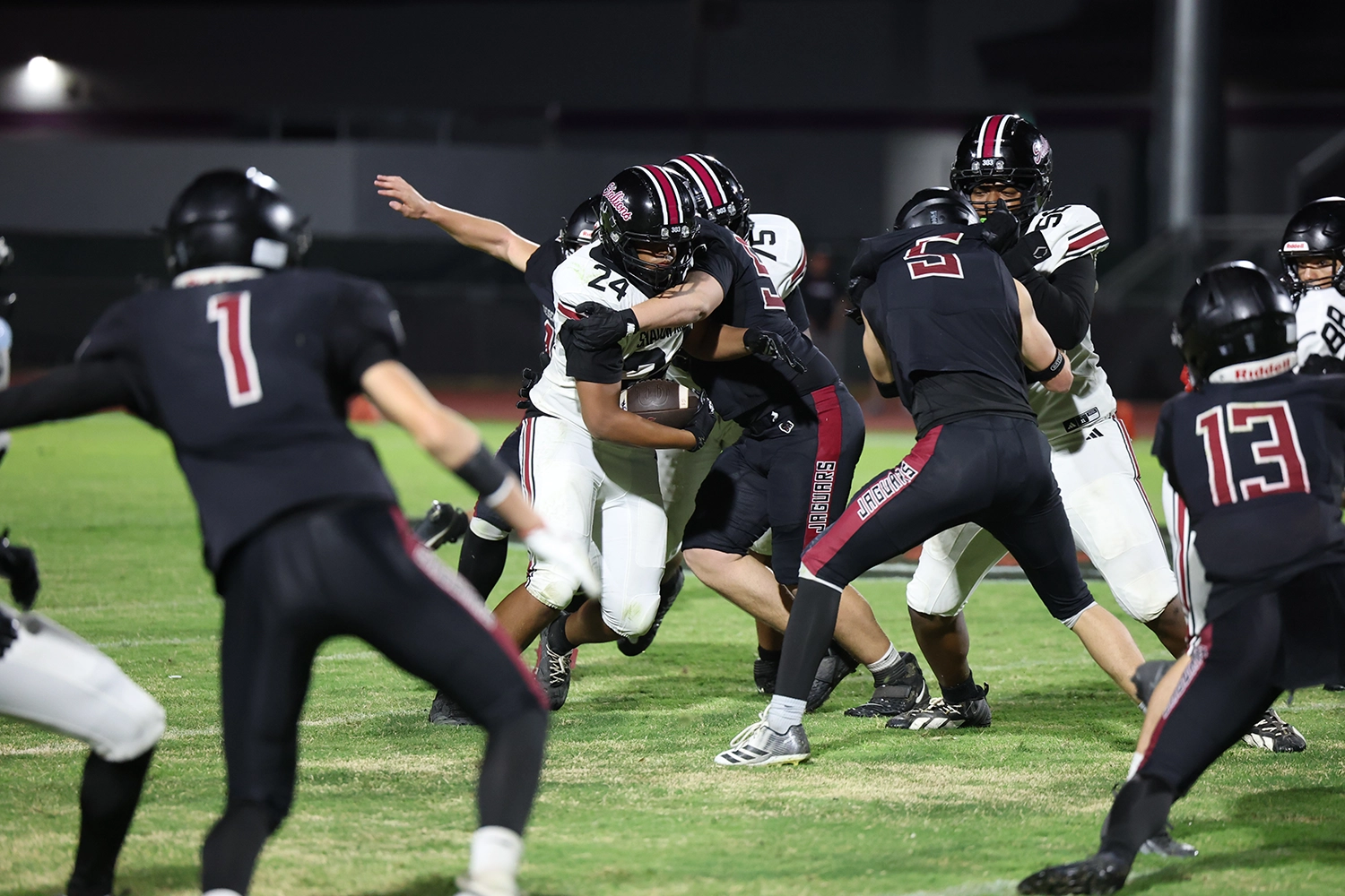 LB making the stop against Shadow Ridge