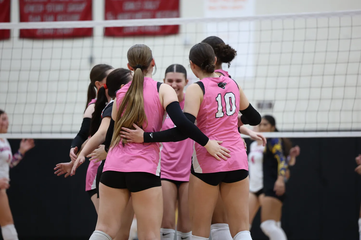 Girls Volleyball Huddle